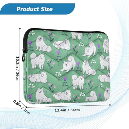 Cute Laptop Sleeve 13 inch Cute Samoyed Dog Laptop Bag 14 inch Waterproof Computer Bag for Women Laptop Accessories Computer Cover Bag for Tablet Men - color: Cute Samoyed Dog