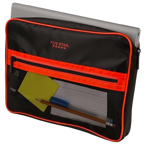 Five Star Zipper Binder, 3 Inch 3-Ring Binder with D Rings, Removable Padded Case, 5-Tab Expanding File and Multi-Use Strap, 850 Sheet Capacity, Red/Black (29296CE8) - color: Red/Black, size: 3 Inch