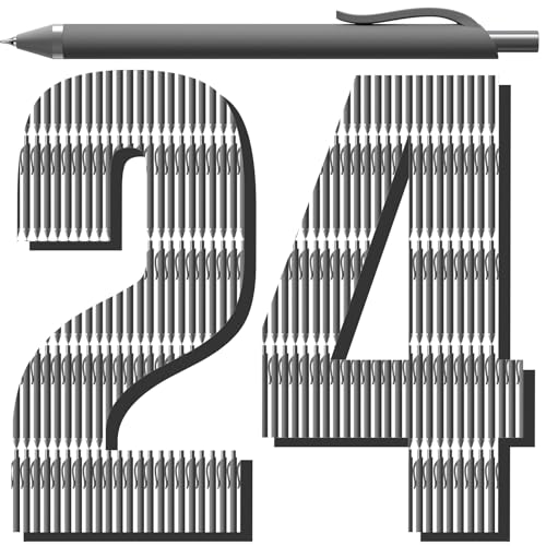 24 Pack Gel Pens Black Ink, 0.7mm Fine Point Smooth Retractable - color: 24 Pack-Bulk