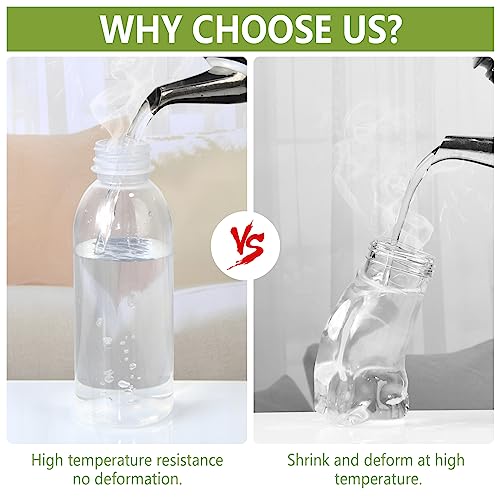 zmybcpack 12 Pack 8oz PP Plastic Juice Bottles With Caps Dishwasher Safe | Plastic Smoothie Bottles Heat-Resistant, Reusable Bulk Beverage Containers with lids for Juice, Beverage - size: 8oz 12pack