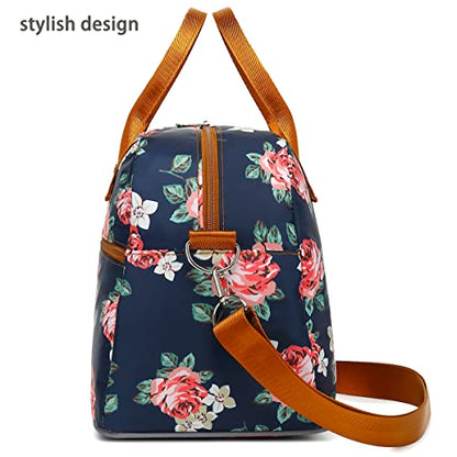 FlowFly Insulated Lunch Bag With Shoulder Strap for Women, Men, and Kids, Large and Reusable, Handle, Freezable Work and School Travel Tote and Meal Prep Organizer,Peony - color: Peony