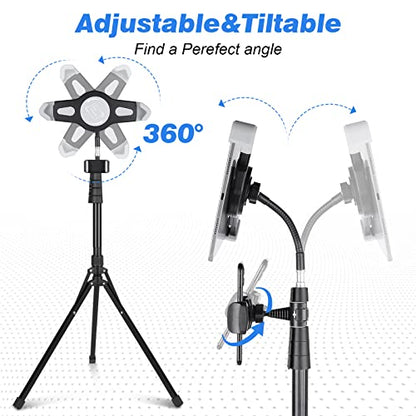 UBeesize 67-in iPad Tripod Stand, 360 Rotating Tablet Mount & Phone Holder, Compatible with 9.9-15.7 Inches Tablets - size: 67-in