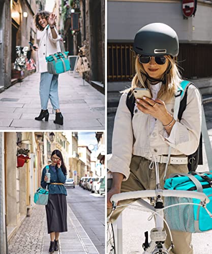 SUNNY BIRD Dual Compartment Lunch Bag Insulated Lunch Box for Women and Men (Aqua Blue 01) - color: Aqua Blue 01
