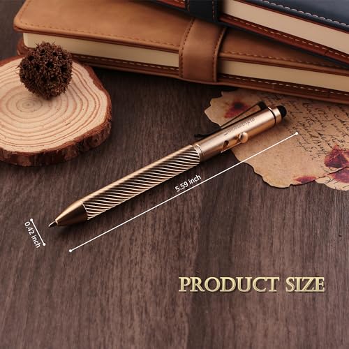 SMOOTHERPRO Black Bolt Action Stylus Pen,Compatible with Parker Refill | Ballpoint Stylus Pen for Touchscreens, Compatible with Parker and Fisher Space Spr4 Refills for Office Writing and Edc. - color: Black