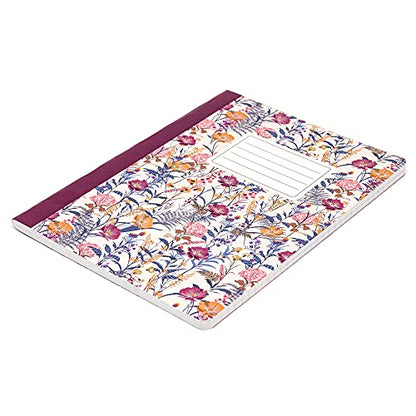 Pukka Pad, Composition Notebooks - 48 Pack of Journals Featuring 140 Pages of College Ruled 80GSM Paper with Sturdy Cover Stock - 9.75 x 7.5in - Bloom - color: Bloom, size: 48 Pack