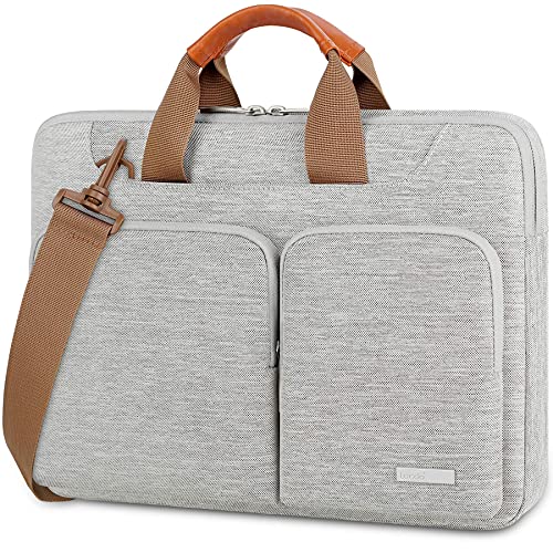 Lacdo 360° Protective Laptop Shoulder Bag for 13 inch MacBook Air M5 A3449 (2026), M4 A3240 2025, M3 A3113, M2 A2681, M1 A2337 A2179 A1932, 13 inch MacBook Neo A18 Pro A3404 (2026) Computer Bag, Gray - color: Gray, size: 13-13.3 Inches