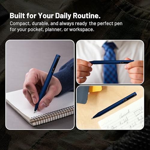 Everyman Midnight Super Matte Mini Twist Gel Pen | Compact Refillable 0.7mm Gel Pen with Twist Mechanism | Durable Metal EDC Writing Tool for Travel, Office, Work & Gifting - color: Midnight, style: Mini Twist