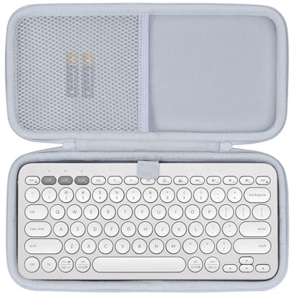 Lebakort Hard Case Compatible with Logitech Pebble Keys 2 K380s K380 Keyboard (Off White Case) - color: Off White Case