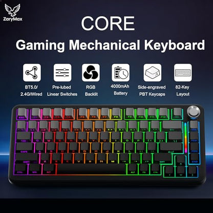 CORE V1 RGB Mechanical Keyboard, 82 Keys Tri-Mode Wireless - color: Volcanic Ash