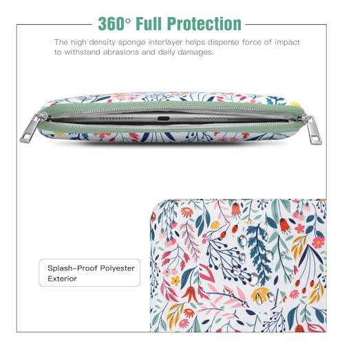 TiMOVO 9-11" Tablet Sleeve Bag, Flowers | Fit iPad 11" A16 2025 / 10.9"/10.2" / Air 11" 5/4 Gen / Galaxy Tab A9+/A11Plus 11", Fit Smart Keyboard - color: Aa-Flowers, size: 9-11 Inch