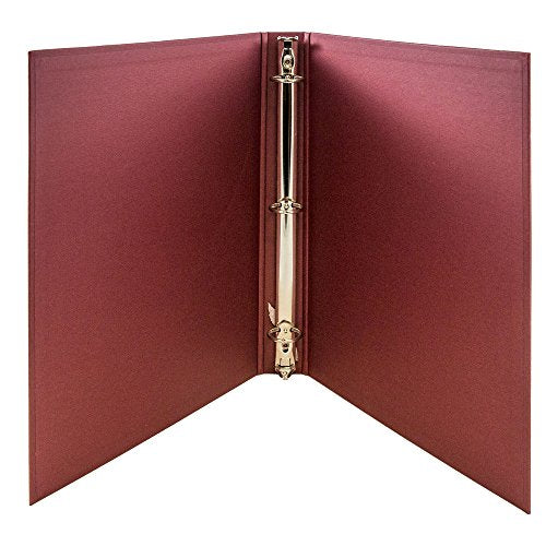 JAM PAPER Premium Linen Textured 1 inch Binders - Red 3 Ring Binder - Sold Individually - color: Red Linen, size: 1 inch