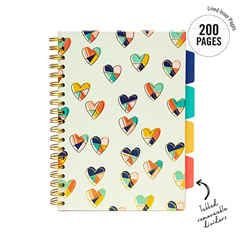 Pukka Pad, Carpe Diem 5-Subject Double Spiral Bound Notebook 12-Pack with Repositionable Dividers - 200 Pages of 80GSM Paper with Perforated Edges – Floral Love, B5 10 X 7in - color: Floral Love, style: Pack of 12
