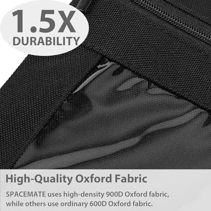 SPACEMATE Binder Pencil Pouch Case Box Bag for 3 Ring Binder School Supplies Girls Boys Kids, Clear Preppy Stuff Large Aesthetic Pen Organizer, Back to College Stationary, 1 Pack, Coal Black - color: Coal Black