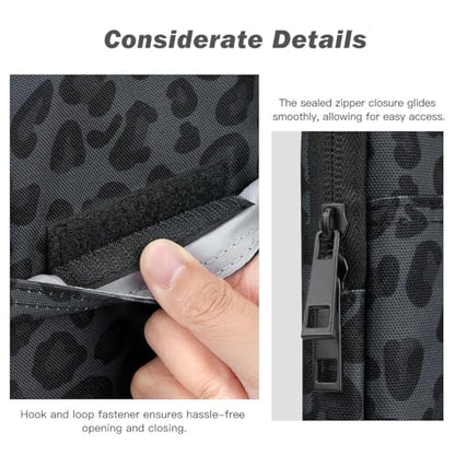 Dadanism 9-11" Tablet Sleeve Bag Carrying Case for iPad (A16) 11th Gen 11", iPad 10th Gen 10.9" Air 5/4, iPad Air/Pro 11", iPad 9/8/7th 10.2", Galaxy Tab A11+ Plus 11"/S9 FE, Tab M11 11",Leopard Black - color: Leopard Black, size: 9-11 inch