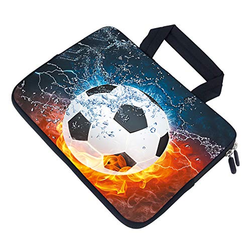 AMARY Laptop Sleeves 11.6" 12" Laptop Handle Bag Neoprene Notebook Carrying Pouch Chromebook Sleeves case (Soccer) - color: Soccer