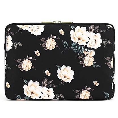 KAYOND 15 inch Laptop Sleeve, Compatible with MacBook pro 15.4 ，MacBook Air 15.4 MacBook pro 16 and 15.6 inch Notebook Computer, Water Repellent Laptop Bag,Shockproof case(15-15.6 inch, Black Peony) - color: Black Peony, size: 15-15.6 inch