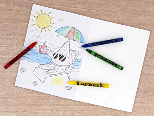 Craytastic! (264) Premium Bulk Crayons (6 Colors) for Schools, Classrooms, Restaurants, Offices, Crafts and More - Safety Tested Compliant with ASTM D-4236