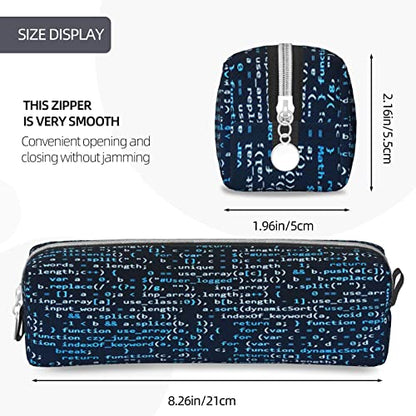 Pencil Case Cool Coding Code Big Capacity Pen Case Pencil Bag Pouch Holder Box for School Office Girls Boys Adult