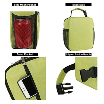 Lunch Box for Men & Women Durable Lunch Bag for Adults Reusable Small Lunchbox Green - color: Green