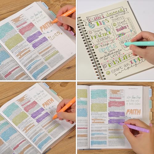 Mr. Pen- Bible Highlighters and Pens No Bleed, 12 Pack | Colorful Ink Pens for Highlighting, Bullet Journaling, Note-Taking, Summarizing, Bible Study, Planning, School and Office Use - color: Vibrant and Pastel