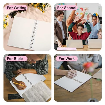 Yoment Bullet Dotted Journal Spiral Notebook 8.5 x 11 A4 Large Dot Grid Notebooks, 100 GSM Thick Dot Paper, Journaling Notebooks for Work School Sketching, A4 Pink - color: Pink, style: F - Dotted - A4