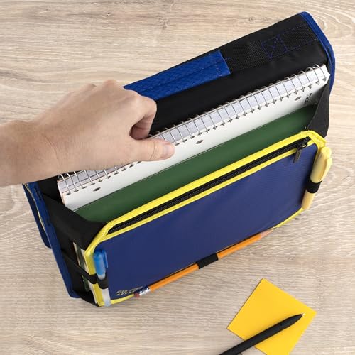 Five Star Zipper Binder 2 Inch O-Rings Case Organiser with Expansion Panel and 5-Tab Expanding File Folder, 580 Sheet Capacity, Cosmic Blast (290520M) - color: Cosmic Blast, size: 1 Pack