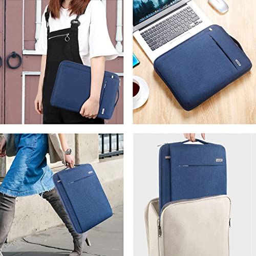 LANDICI 360° Protective Laptop Sleeve 13-14 Inch, Computer Bag Carrying Case for MacBook Air 13 M1/M2, MacBook Pro 13/14, Chromebook 14, Slim, Shockproof, Waterproof, Blue - color: Blue, size: 13-14 Inch