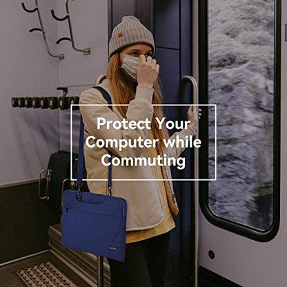 Voova Laptop Bag 17 17.3 Inch Waterproof Laptop Sleeve Case with Shoulder Straps & Handle, Computer Case Cover Slim Briefcase Compatible with 17-18” Hp Dell Asus Acer, Blue - color: Blue, size: 17-17.3 In