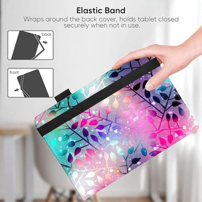Universal 10 10.1 Inch Android Tablet Case,Slim Folding Stand Cover for All 9"-10.5" Touchscreen Tablet Case with Stylus Pen Holder,Colorful Flowers 02 - color: Colorful Flowers 02