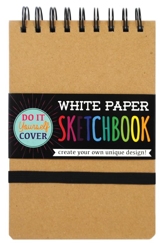 OOLY DIY Cover Small Sketchbook, 5 x 7.5 Inches, White Paper Sketchbook, Drawing Book for Kids, Artists Drawing Pad for Gel Pens - color: White Paper, style: Small (5"x7.5")