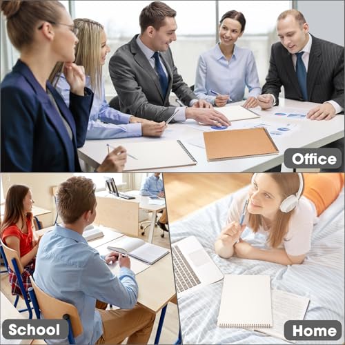 Engrowtic 2 Pack Top Spiral Graph Paper Notebooks 8.7 X11.4 Inch A4 Grid Paper Notepad 70 Sheet Memo Steno Pad for Engineering Writing Sketching Drawing School Office Supplies (Kraft) - color: Kraft
