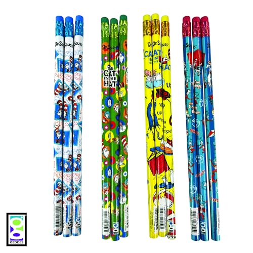 Raymond Geddes Dr. Seuss Cat in the Hat #2 Pencils (Pack of 144)