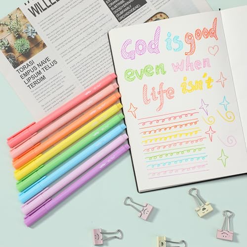 Mr. Pen- Highlighters, 8 Pack, Fine Tip, Pastel Colors, Cute Highlighters