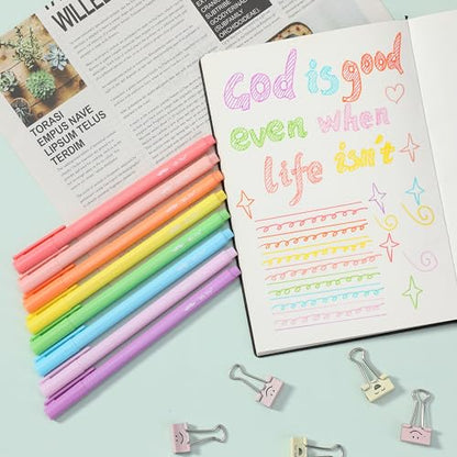 Mr. Pen- Highlighters, 8 Pack, Fine Tip, Pastel Colors, Cute Highlighters