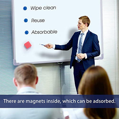 Dry Erase Erasers, 40 Pack Magnetic Whiteboard Dry Erasers | Chalkboard Cleaner Wiper for Kids and Classroom Teacher Supplies Home and Office, 4 Colors - color: 40 Pack-4 Colors