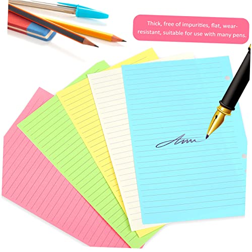 NUOBESTY 50pcs Planner Refill Paper Loose Leaf Binder Filler Paper College Ruled Notebook Refills