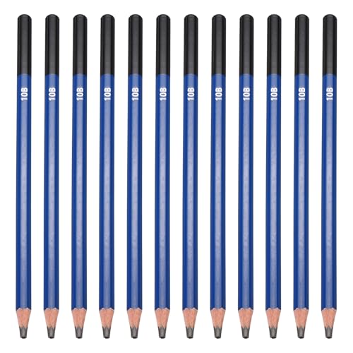 PATIKIL 10B Drawing Pencils, 12PCS Sketch Pencils for Drawing, Art, Classroom, Office, Home, Gifts - size: 1 Count (Pack of 1), style: 10B