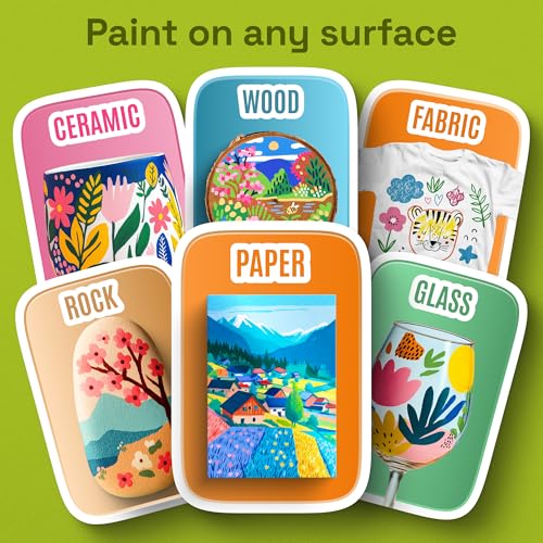 ARTISTRO 36 Acrylic Paint Markers - Paint Pens for Drawing - For Fabric, Rock, Glass, Wood, Molds - Arts & Crafts Gift for Adults, Teens, Kids, Classroom Must Haves & School Supplies