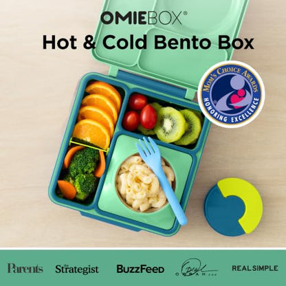 Omie OmieBox Kids Insulated Leakproof Bento Lunch Box with Food Jar (Meadow) - color: Meadow