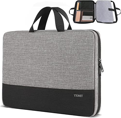 Ytonet Laptop Sleeve Case 13 13.3 Inch, TSA Slim Laptop Case with Handle | Compatible with MacBook Neo, Air, Pro HP Dell Notebooks, TSA, Slim, Water Resistant, Business Travel Carrying Cover, Grey - color: Grey, size: 13-13.3 in