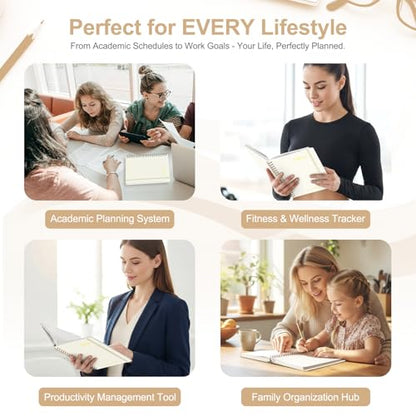 Planner 2026-2027, Weekly and Monthly Academic Year Calendar Planner, July 2026 - June 2027, Daily Agenda Book for Office School Supplies, Letter Size(8.5'' x 11'') - color: C-Beige, size: 8.5"x11"(Jul 2026-Jun 2027)