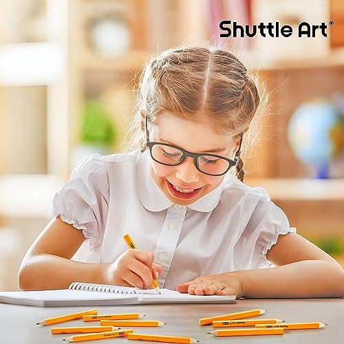 Shuttle Art 900 Pack #2 HB Golf Pencils, Wood-cased 3.5” Mini Pencils Bulk, Pre-sharpened Small Pencil for Kids Teachers Writing Marking Sketching, Classroom Essentials, Back to School Supplies
