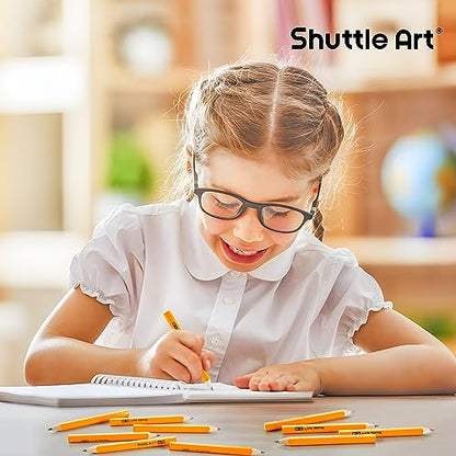 Shuttle Art 900 Pack #2 HB Golf Pencils, Wood-cased 3.5” Mini Pencils Bulk, Pre-sharpened Small Pencil for Kids Teachers Writing Marking Sketching, Classroom Essentials, Back to School Supplies