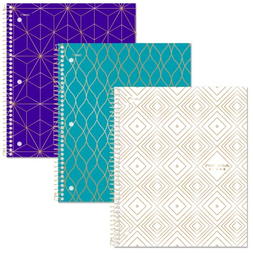 Five Star Wirebound Notebook, 1-Subject, 100 College-Ruled Sheets, 11 x 8.5 Inch Sheet Size, Teal (72051)