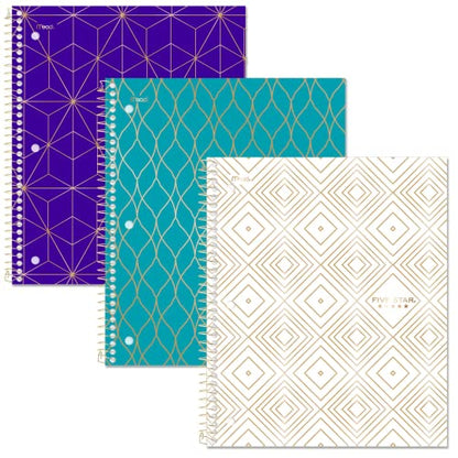 Five Star Wirebound Notebook, 1-Subject, 100 College-Ruled Sheets, 11 x 8.5 Inch Sheet Size, Teal (72051)