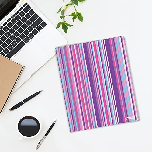 BAZIC Products Striped Poly 2-Pocket Folder, 48-Case | two interior pockets, Holds letter-size 8.5 x 11 in sheets for school and office - size: 48-Pack