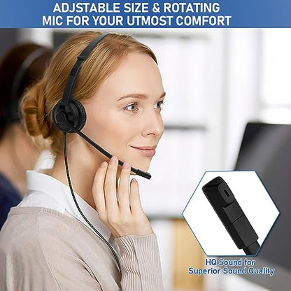 20 Pack Bulk Headset with Microphone for Classroom, Noise Canceling Computer Headphones with Microphone for Office, Durable 3.5mm Wired Headset with Mic for Meetings Laptop PC - size: 20 Pack