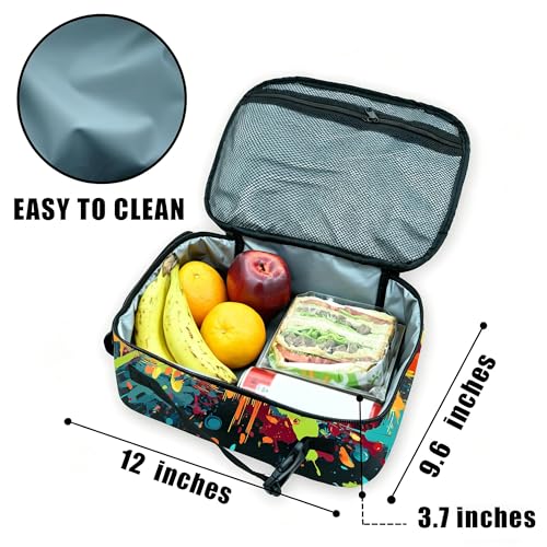Game Lunch Box Insulated Reusable Lunch Bag Tote Cooler for Women Men Boy Girl School Work Office Picnic - color: Game