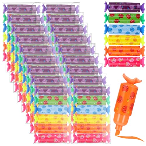 108 Pcs Mini Highlighter, 6 Color Candy Pastel Chisel Tip Marker Pen for Party, Birthday, Drawing, Office Supplies