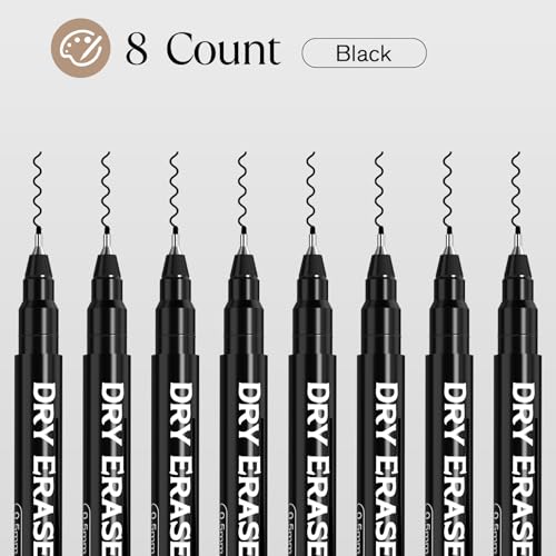MaxGear Acrylic Paint Pens Glitter Markers Pen Set 12 Pack & Dry Erase Markers Ultra Fine Tip with Eraser 8 Pack